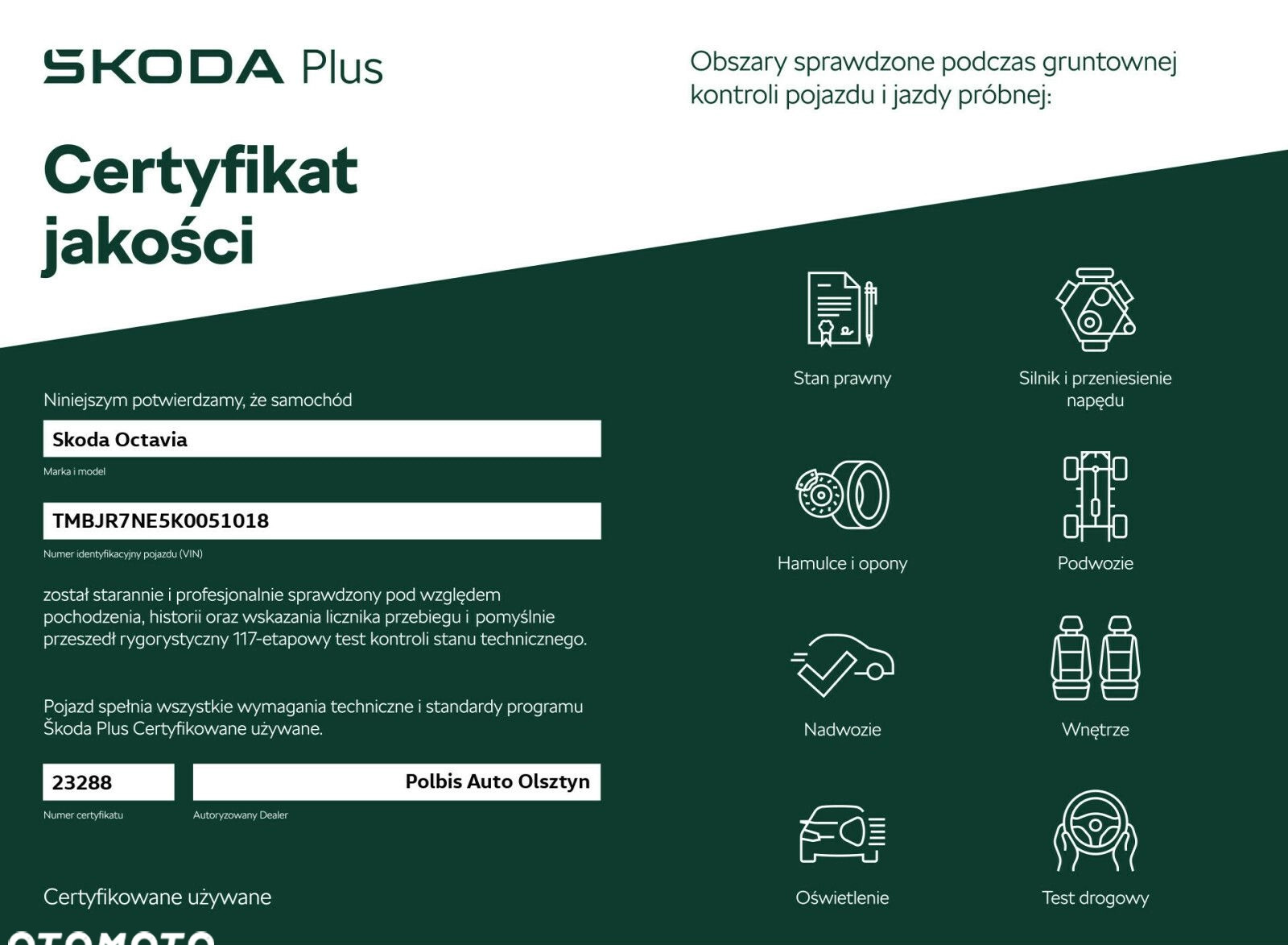 Skoda Octavia cena 69900 przebieg: 139498, rok produkcji 2018 z Olsztyn małe 191